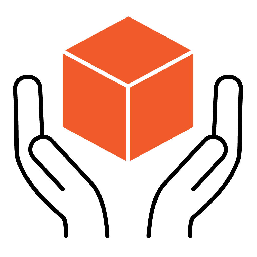 icon - hands holding a box