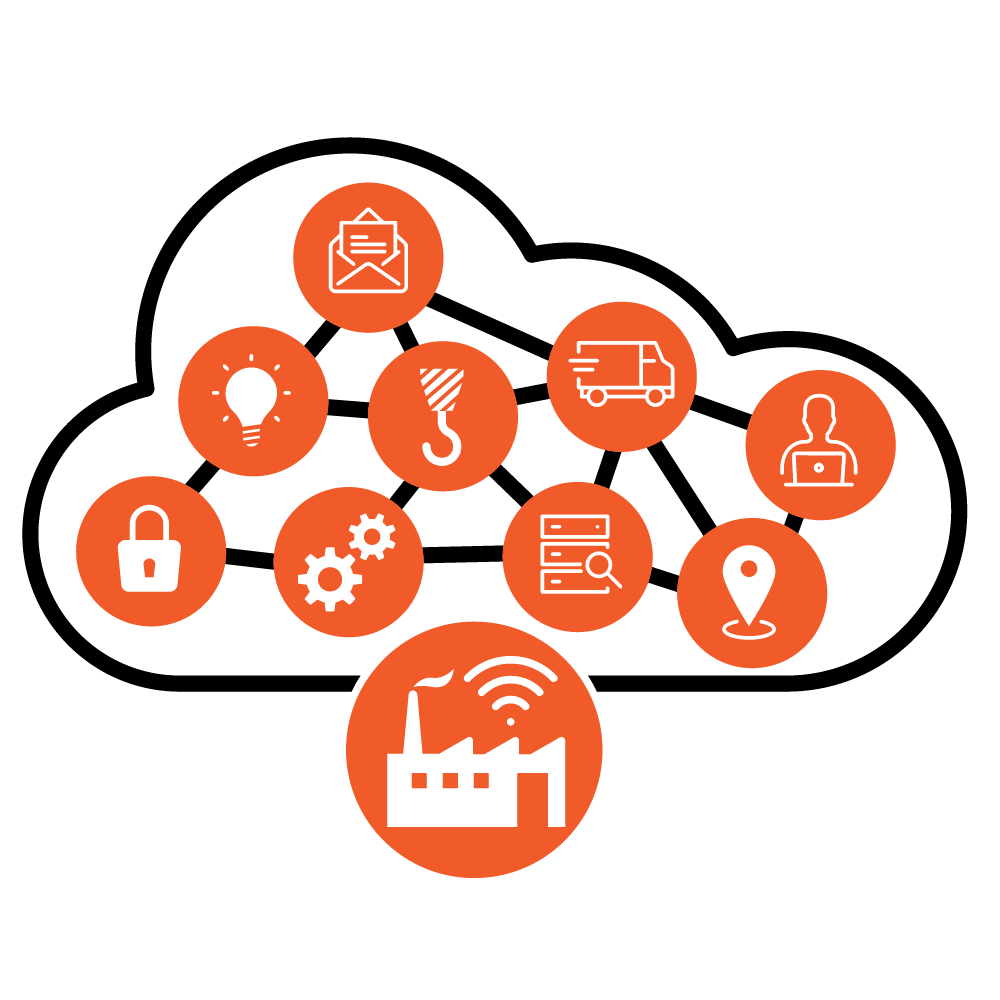 icon representing complex network of operations